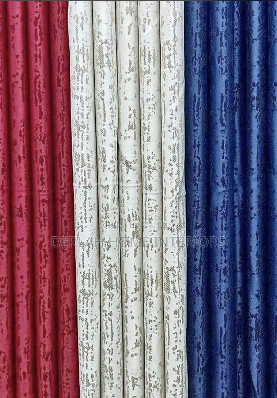 Maroon ,Cream and Navy Blue Curtains Per Meter