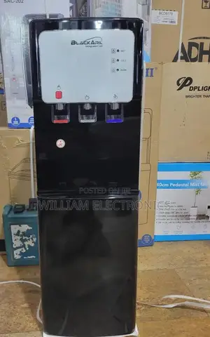 3 Tap Black Ark Water Dispenser With Storage Compartment