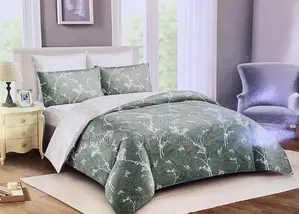 Green Floral 4 Piece Duvet