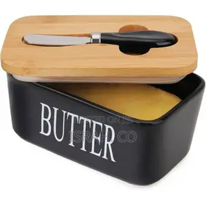 Silicone Sealing, Dishwasher Safe Butter Dish Black