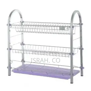 3 Tier Chrome Plated Dish Drying Rack Dish Drainer Kitchen
