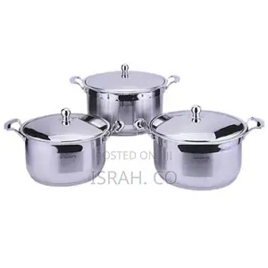 6 Piece of Stainless Steel Saucepans Cookware Soup Pots