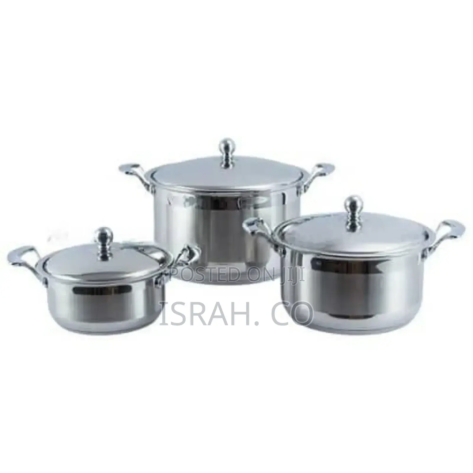 6 Piece of Stainless Steel Saucepans Cookware Soup Pots