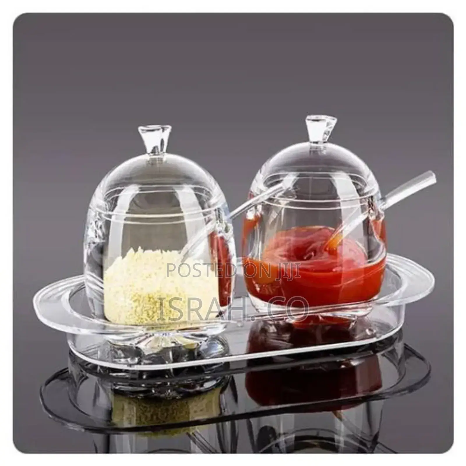 2 PCS Acrylic Seasoning Box Clear Seasoning Rack