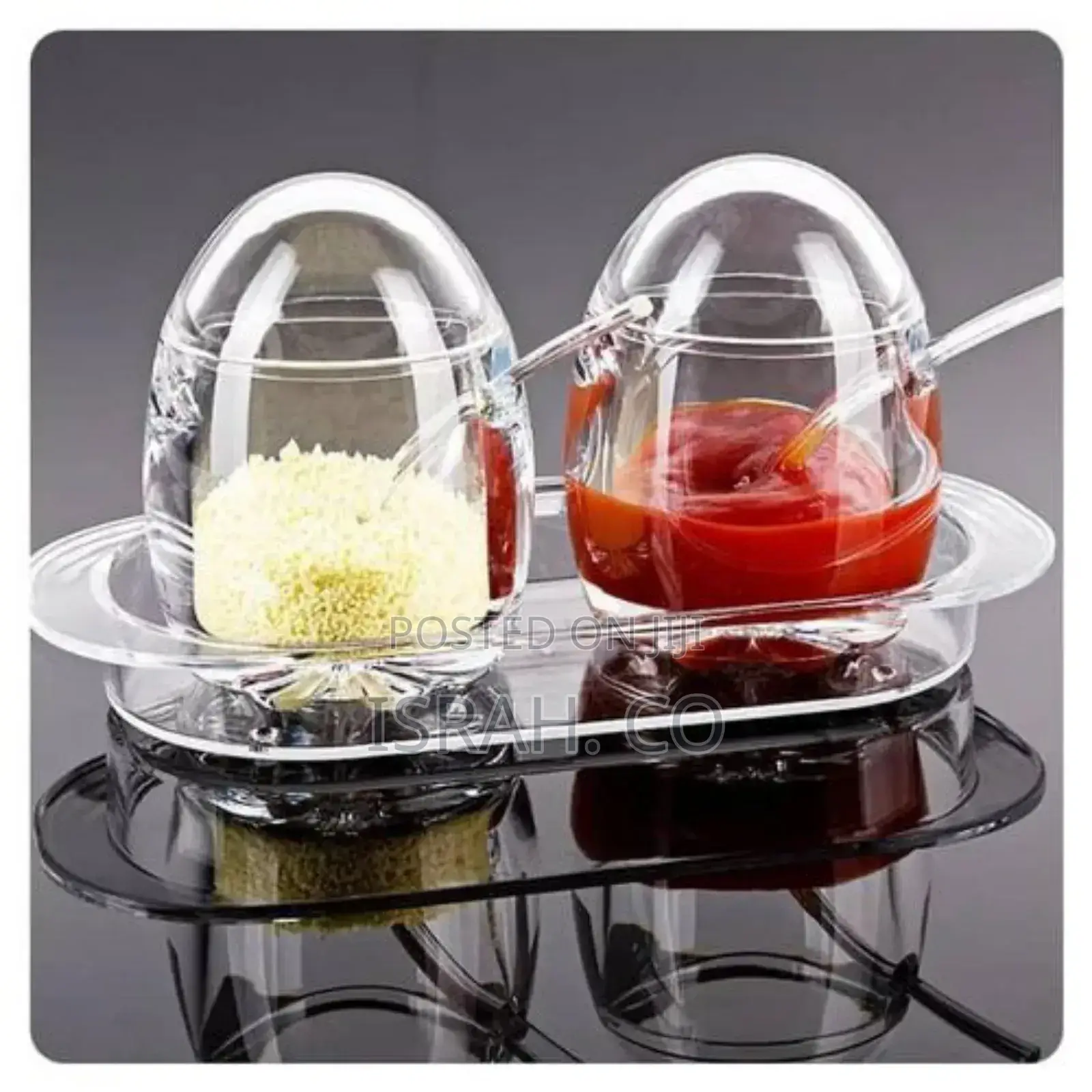 2 PCS Acrylic Seasoning Box Clear Seasoning Rack