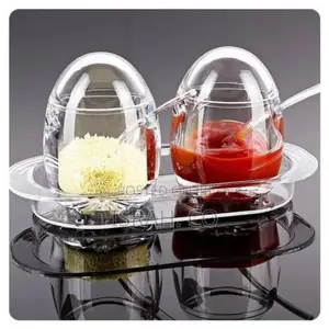 2 PCS Acrylic Seasoning Box Clear Seasoning Rack