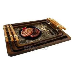 3 Piece Decorative Serving Coffee Tea Bamboo