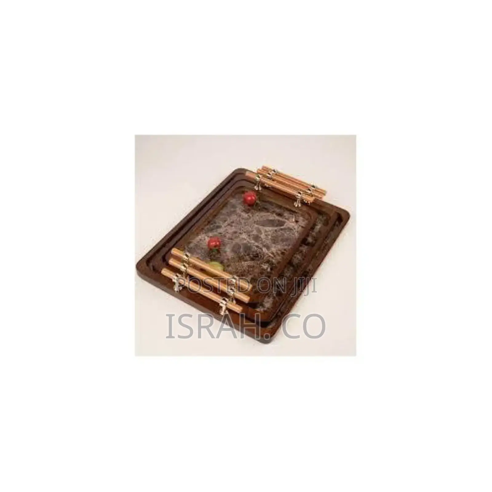 3 Piece Decorative Serving Coffee Tea Bamboo