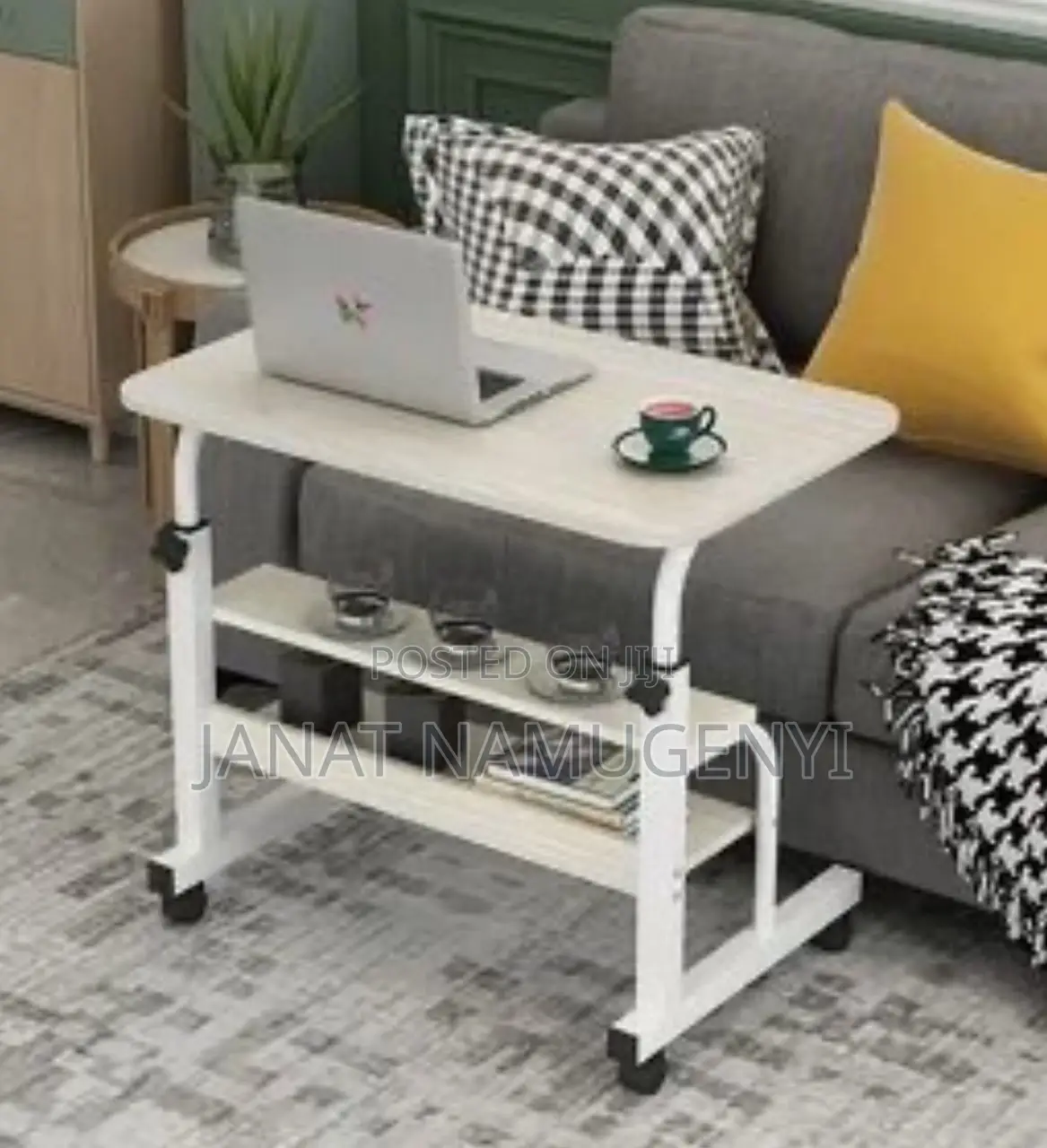 White Laptop Table