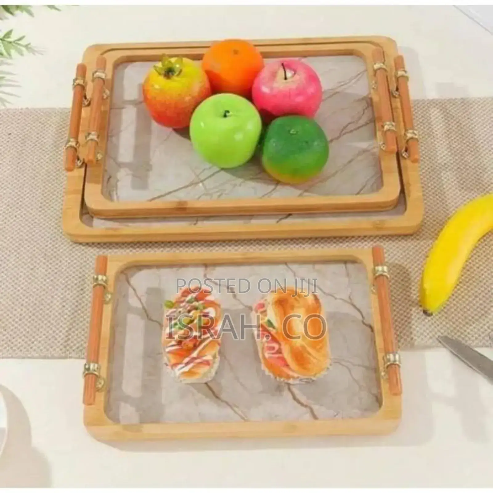 Serving Tray With Handles Non-Waterproof Counter Platter