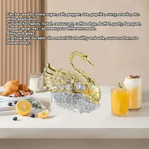 Swan Sugar Storage Jar Condiment Pot Seasoning