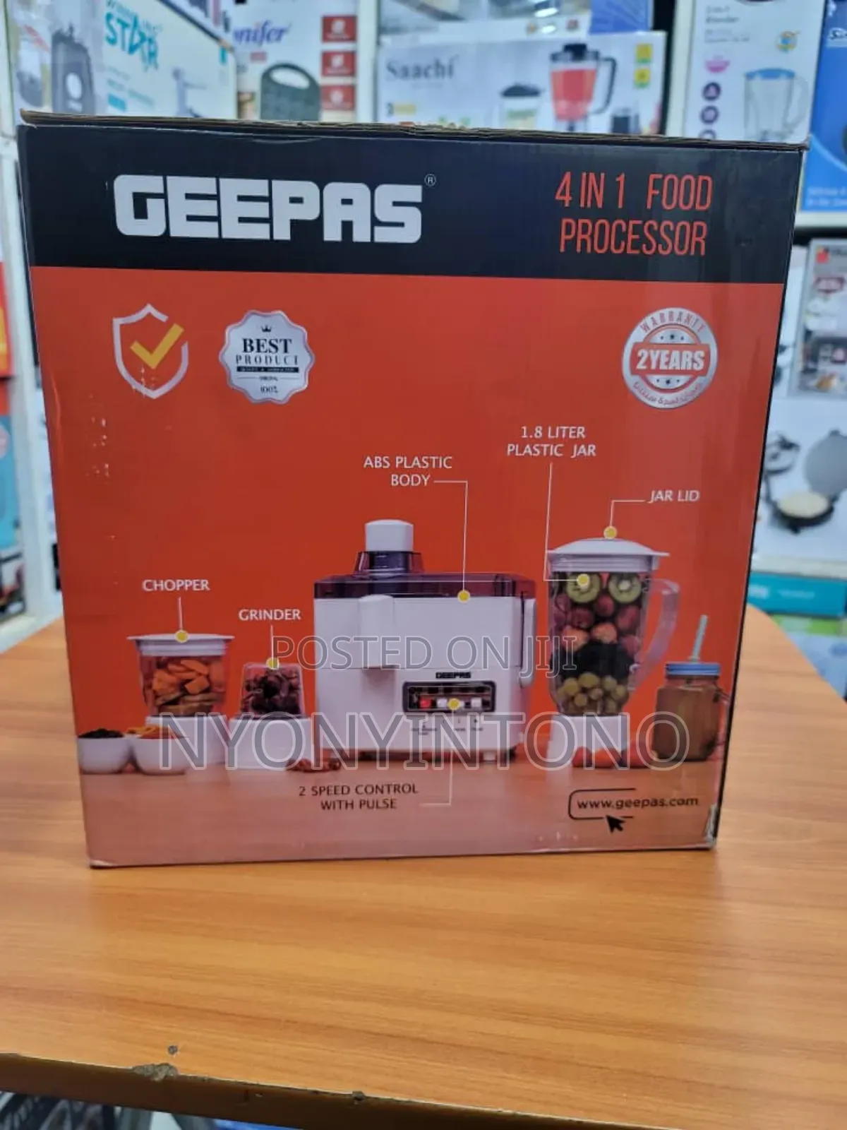 Geepas 4 in 1 Food Processor With 2yrs Warranty