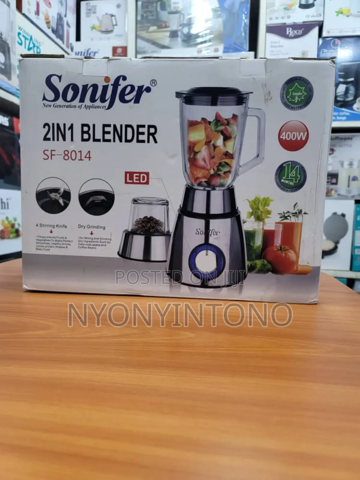Sonifer 2 in 1 High Quality Glass Blender