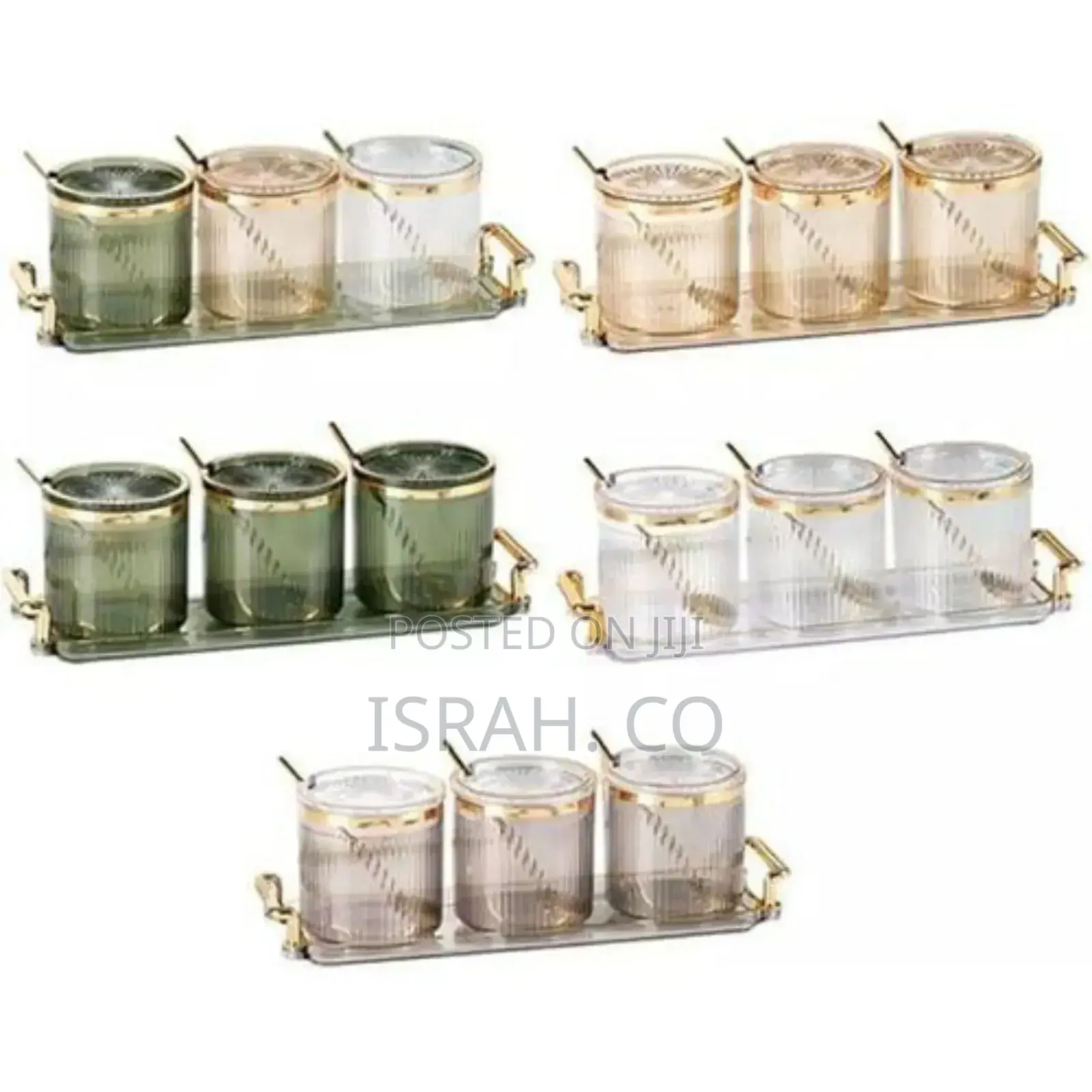 3 Piece Plastic Sugar Bowl Coffee Tea Canister