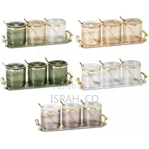 3 Piece Plastic Sugar Bowl Coffee Tea Canister