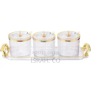 3 Piece Ceramic Jar Set White