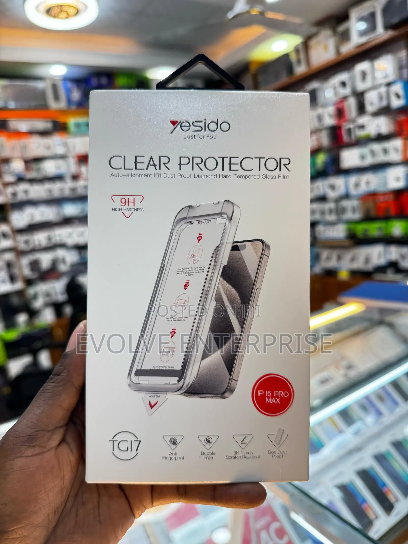 Yesido Clear Tempered Glass Screen Protector for iPhone 16