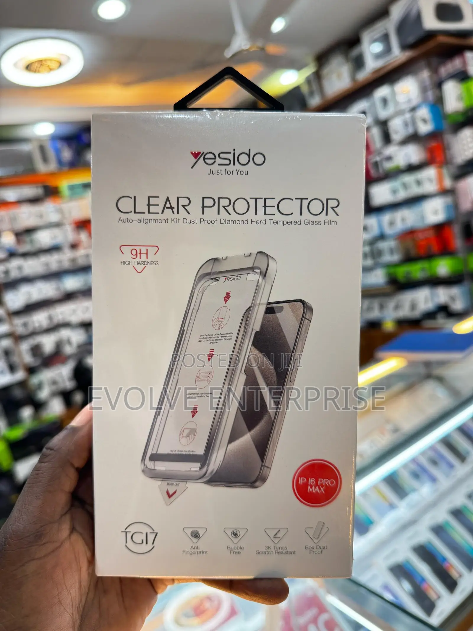 Yesido Clear Tempered Glass Screen Protector for iPhone 16