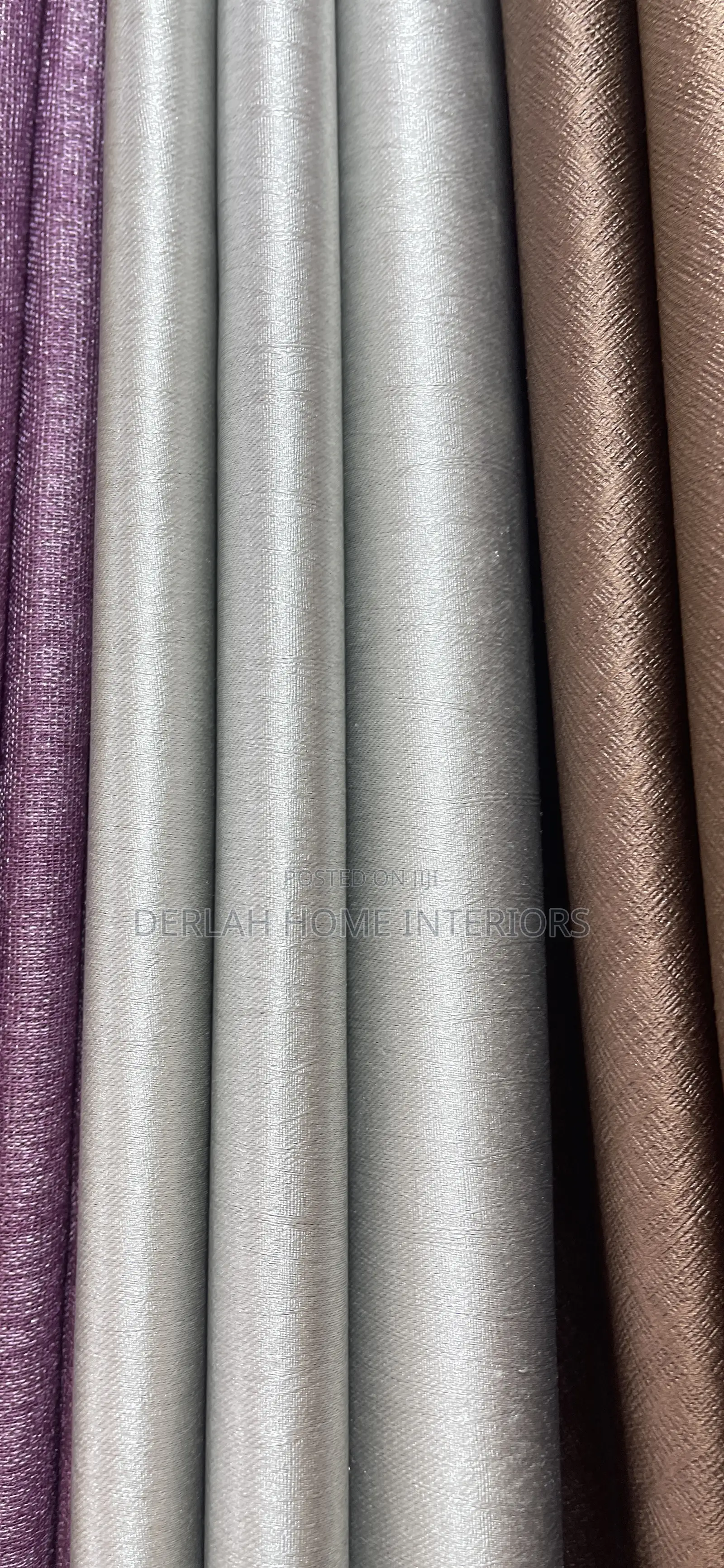 Silver Grey Metallic Curtain