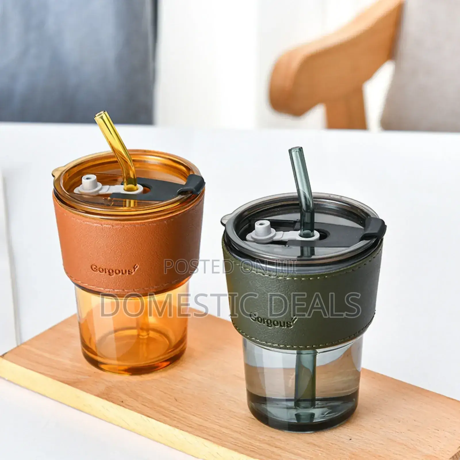 Amber Straw Cups