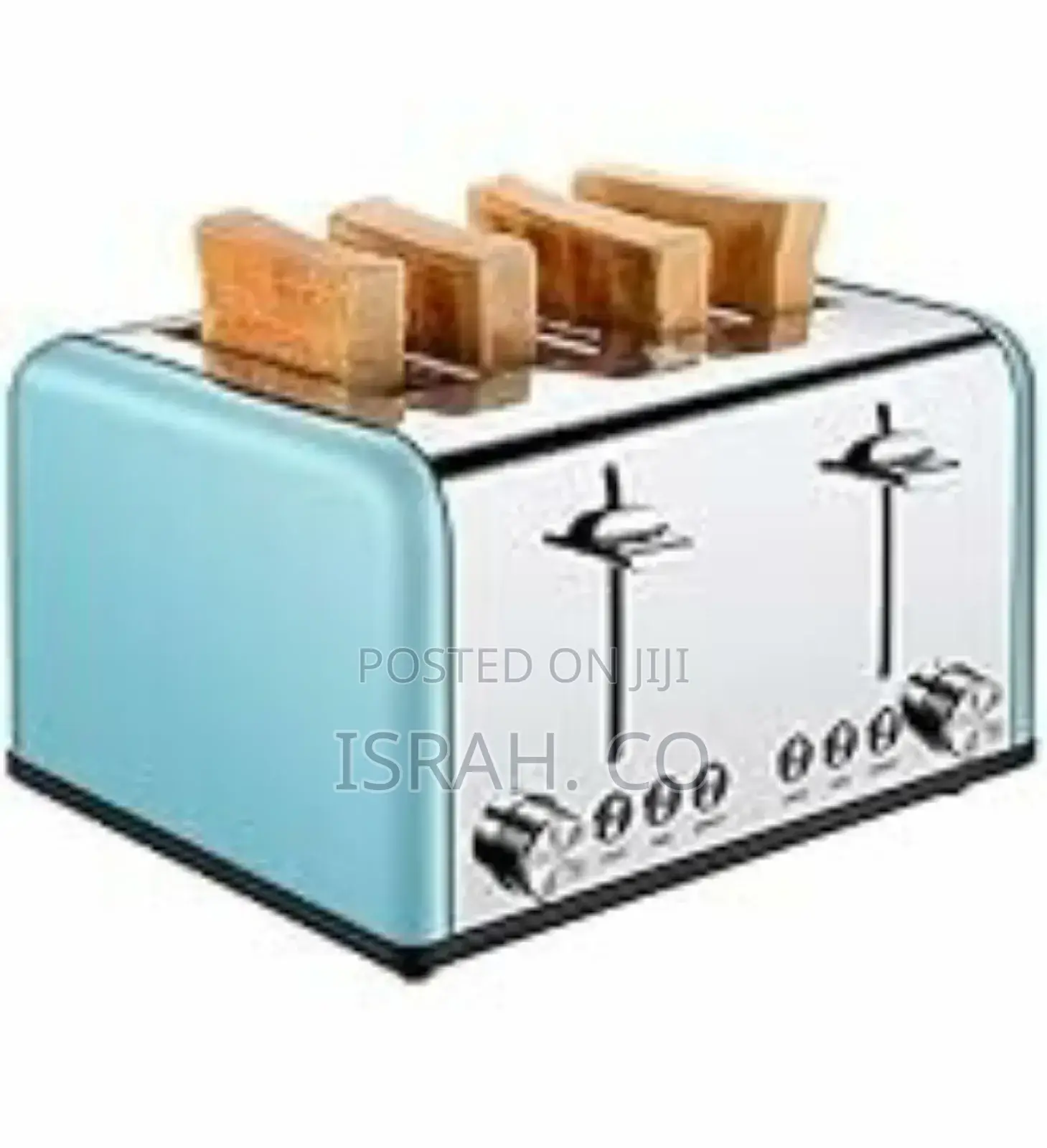 1.5" Extra-Wide Slots Bread Toaster Blue
