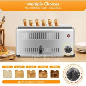 6 Slice Bread Toaster,1680w 110v Stainless Steel Commercial