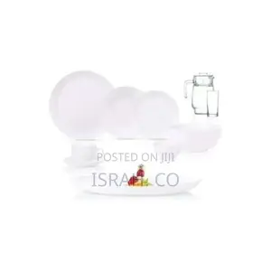 46 PCS Plain White Dinner Set