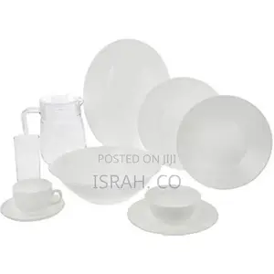46 PCS Plain White Dinner Set