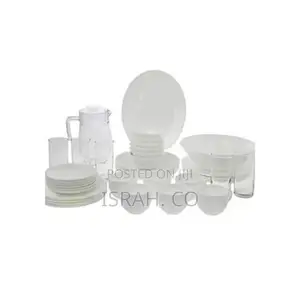 46 PCS Plain White Dinner Set