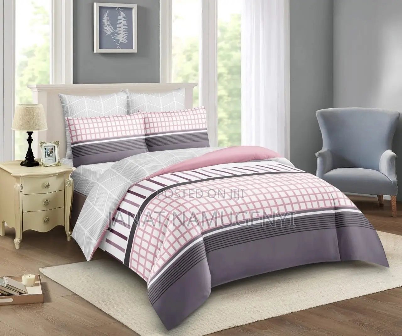 Peach Floral 4piece Duvet (5 by 6)