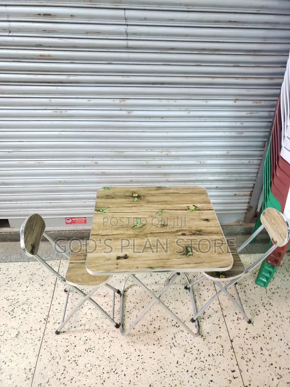 Foldable Chairs and Table Set Wood