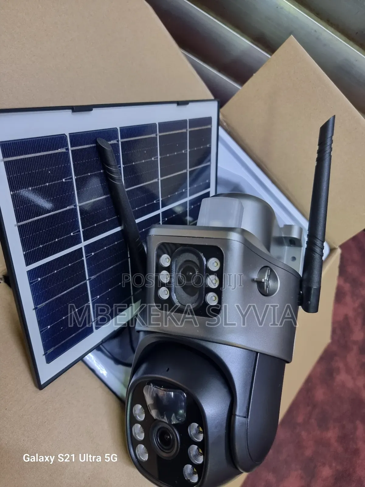 Solar Camera Double Lens 8mpwater Proof Outdoor Resistant