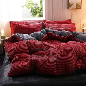 A Velvet Duvet Cover Set, Maroon