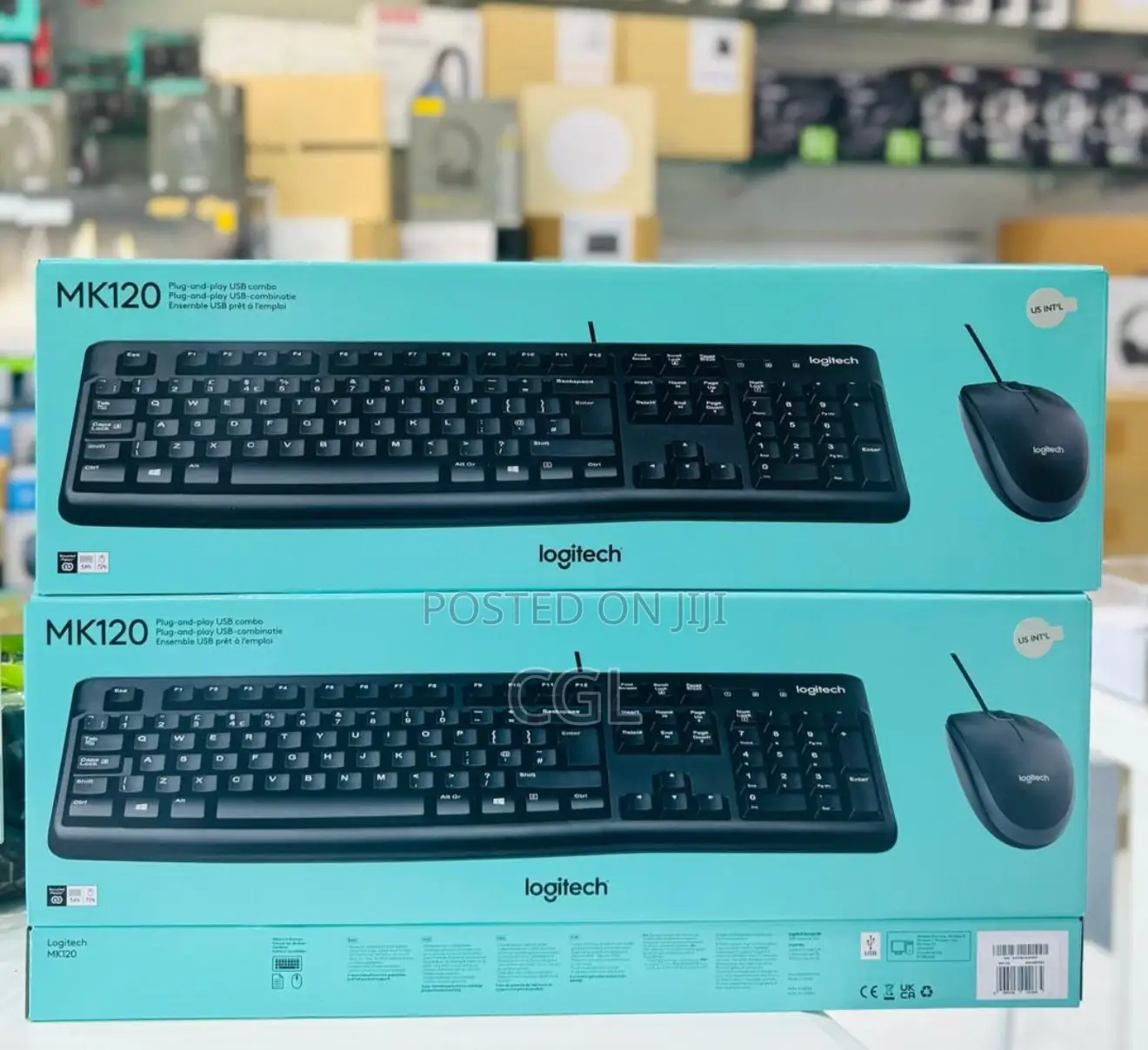 Original Logitech Mk120 Wired Keyboard and Mouse Combo