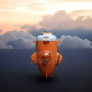Orange Kids Water Bottle With a Straw