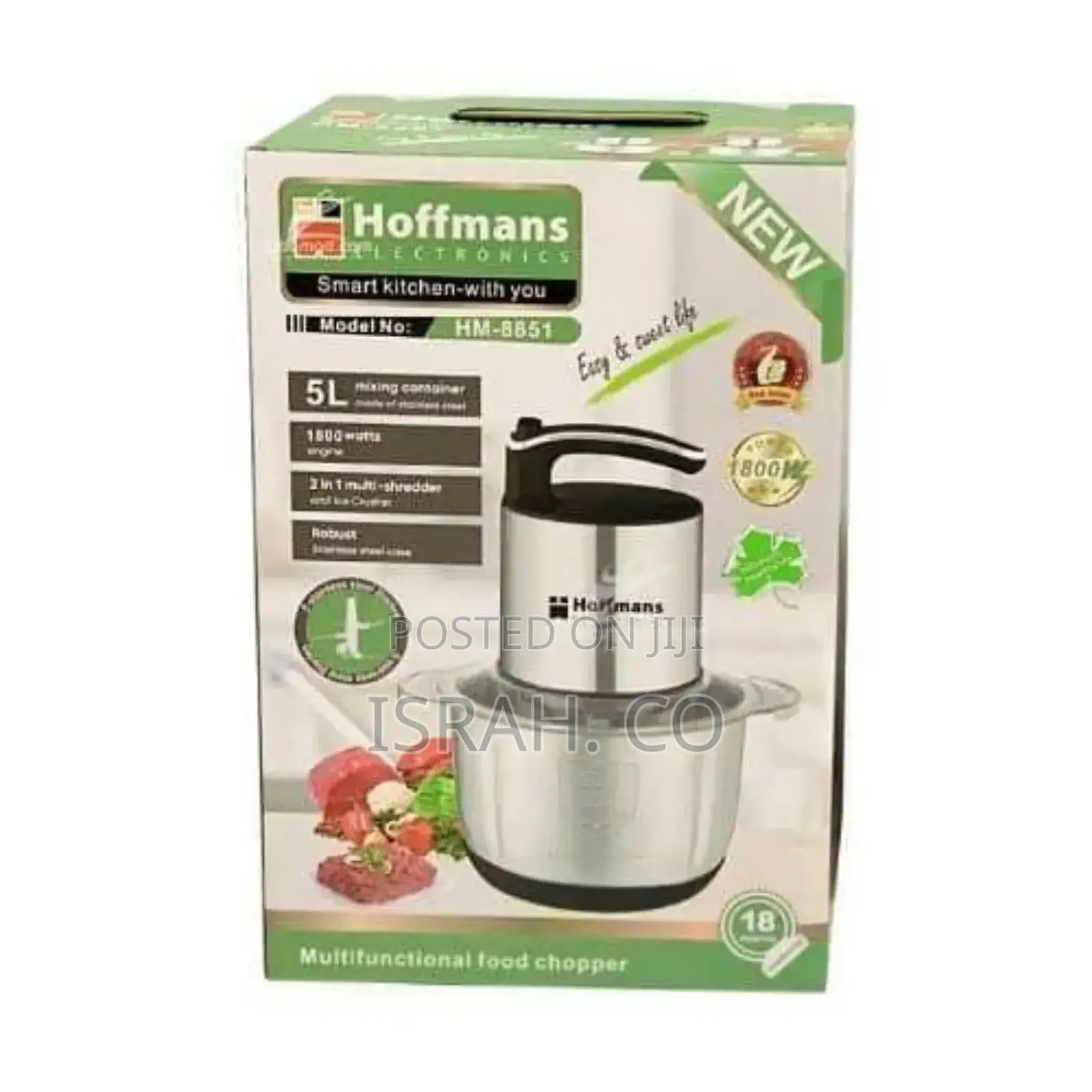 .Hoffmans 5l Stainless Steel Meat Grinder Vegetable