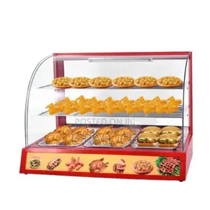 Electric Curvedglass Hot Snackscountertop Food Warmer Fried