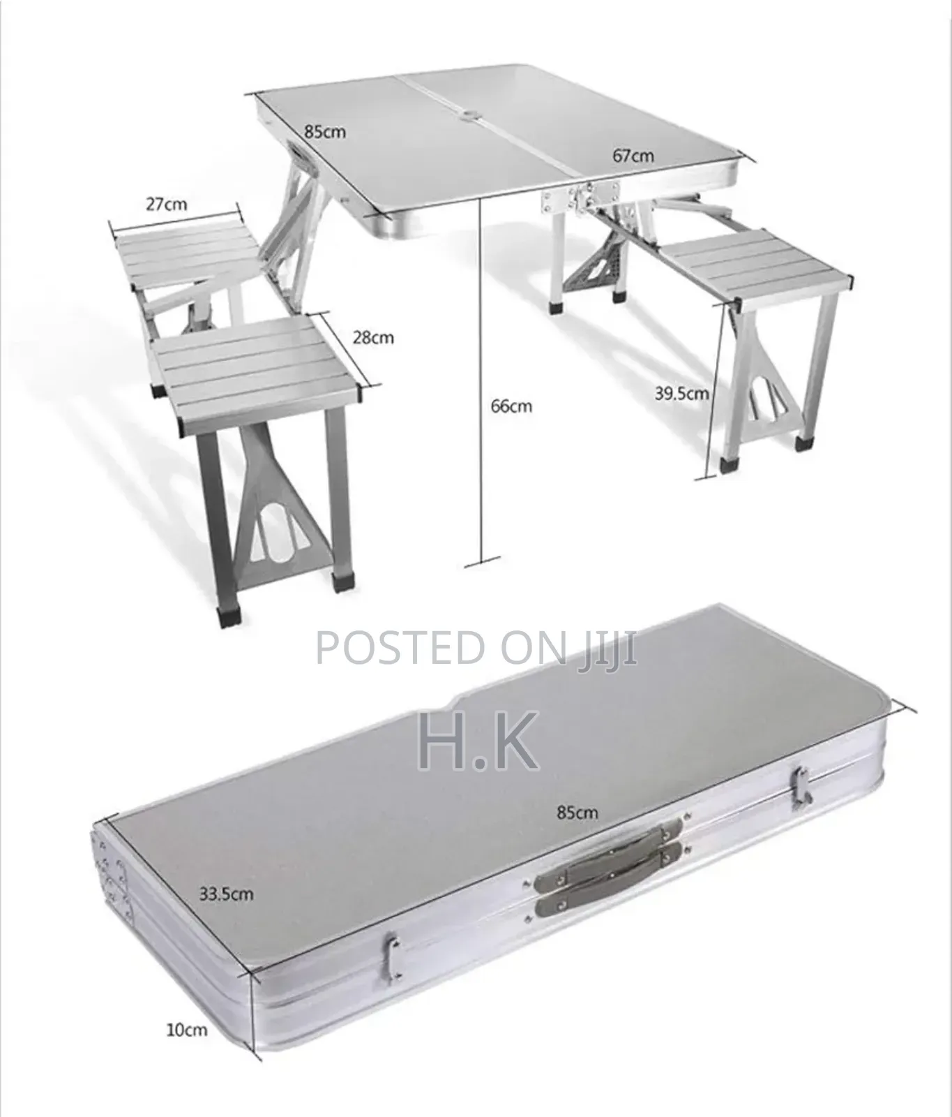 Portable Aluminum Picnic Table (4seats)