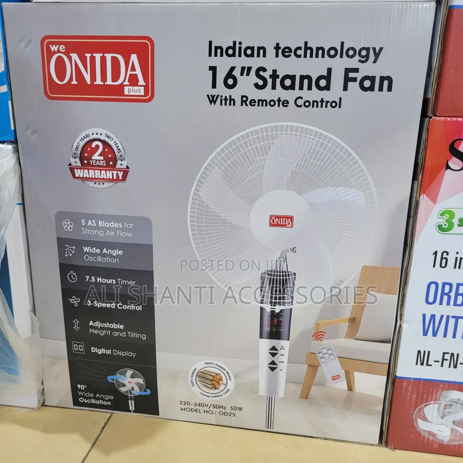 Onida Plus Stand Fan With Remote