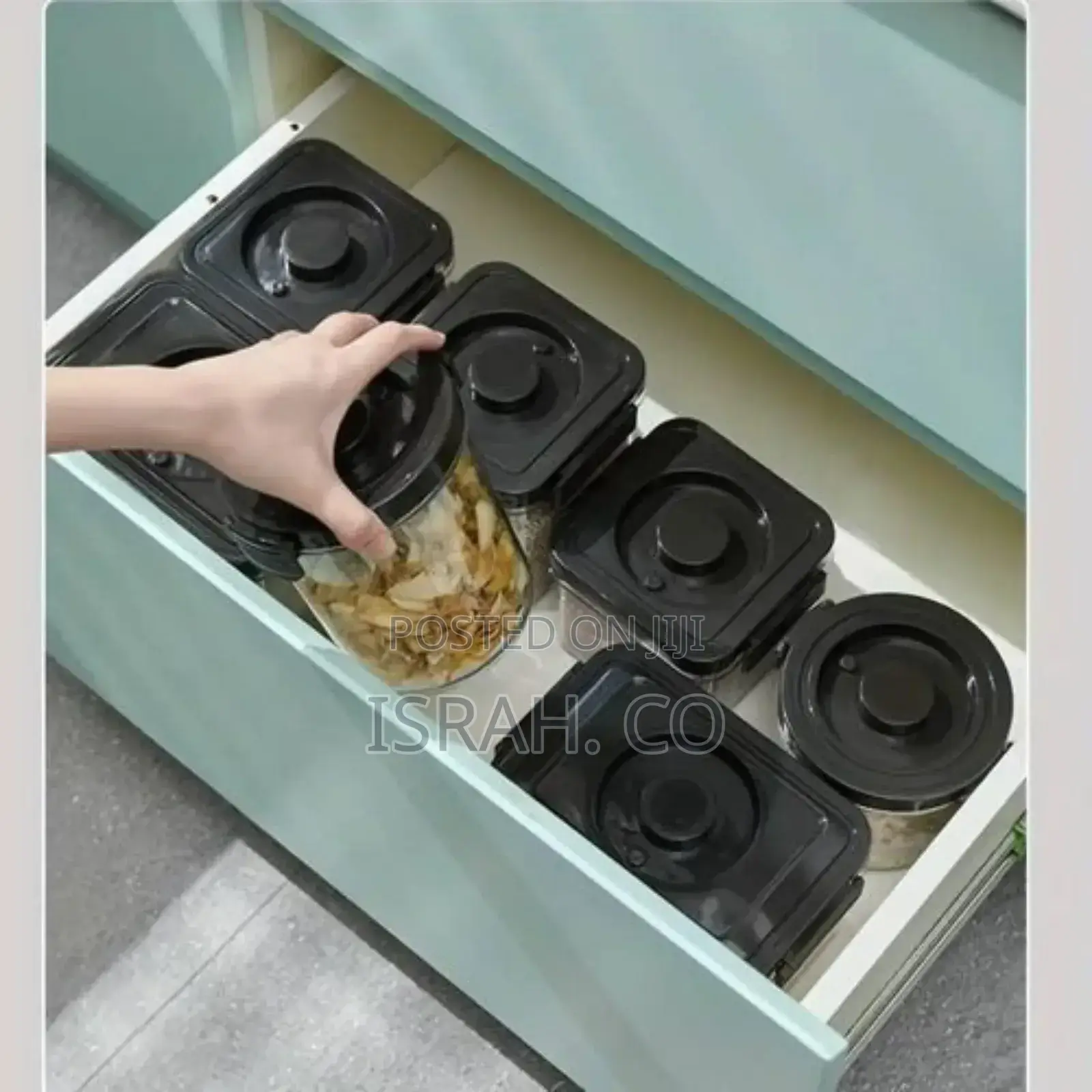 5 Piece Simple Vacuum Storage Tank Cereals Storage Box