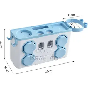 5toothbrush Automatic Dual Wall Mounted Toothpaste Dispenser