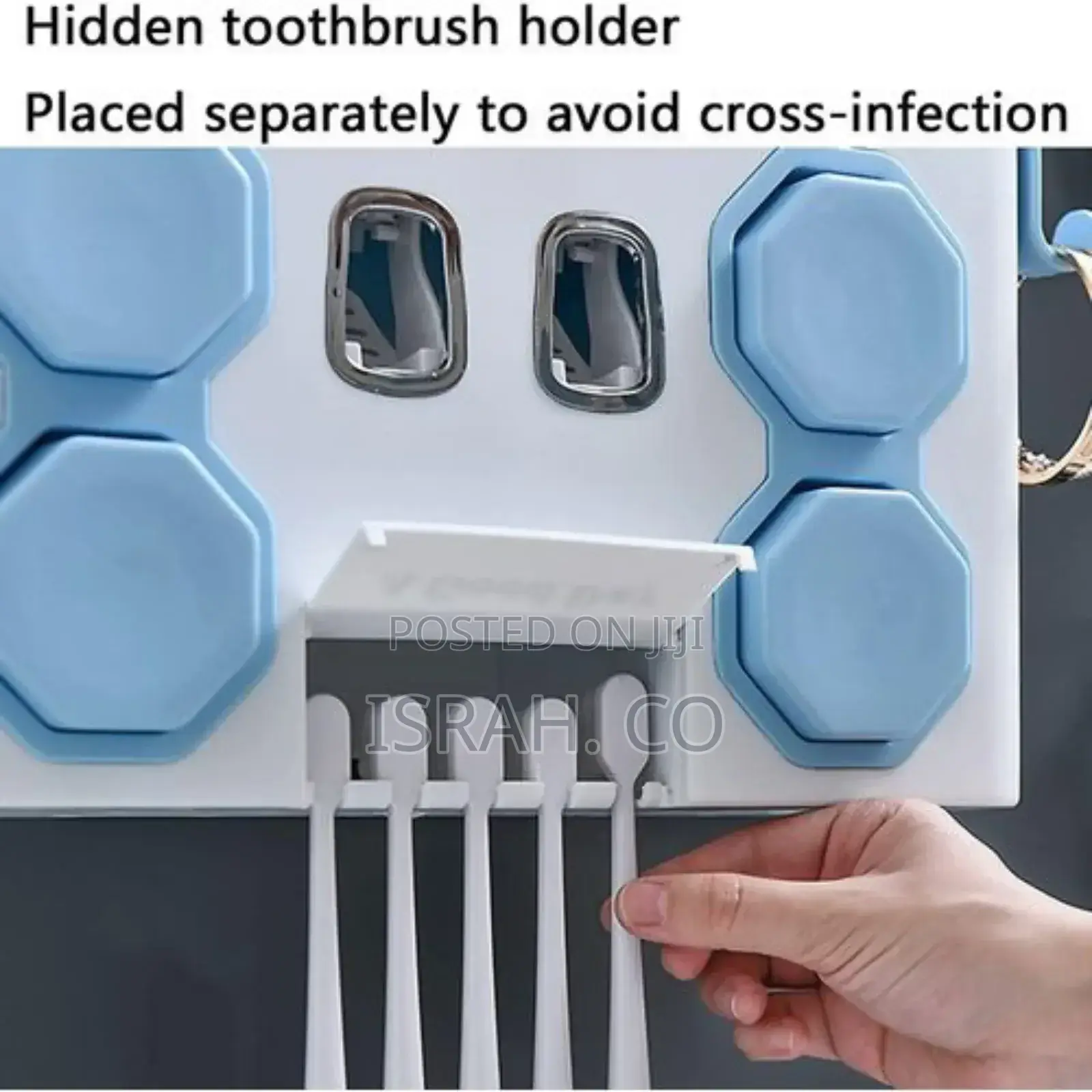 5toothbrush Automatic Dual Wall Mounted Toothpaste Dispenser