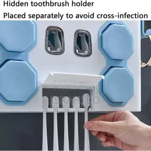 5toothbrush Automatic Dual Wall Mounted Toothpaste Dispenser