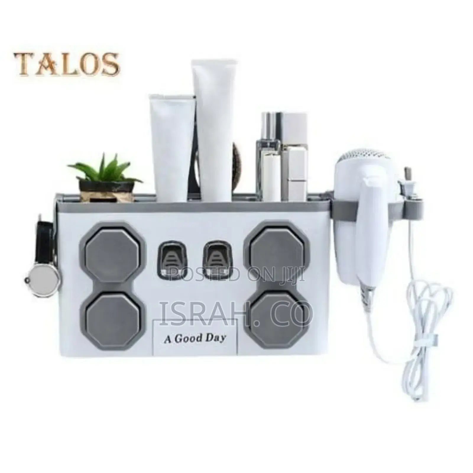 Set 4 Cups Punch-Free Hair Dryer Rack,Self 