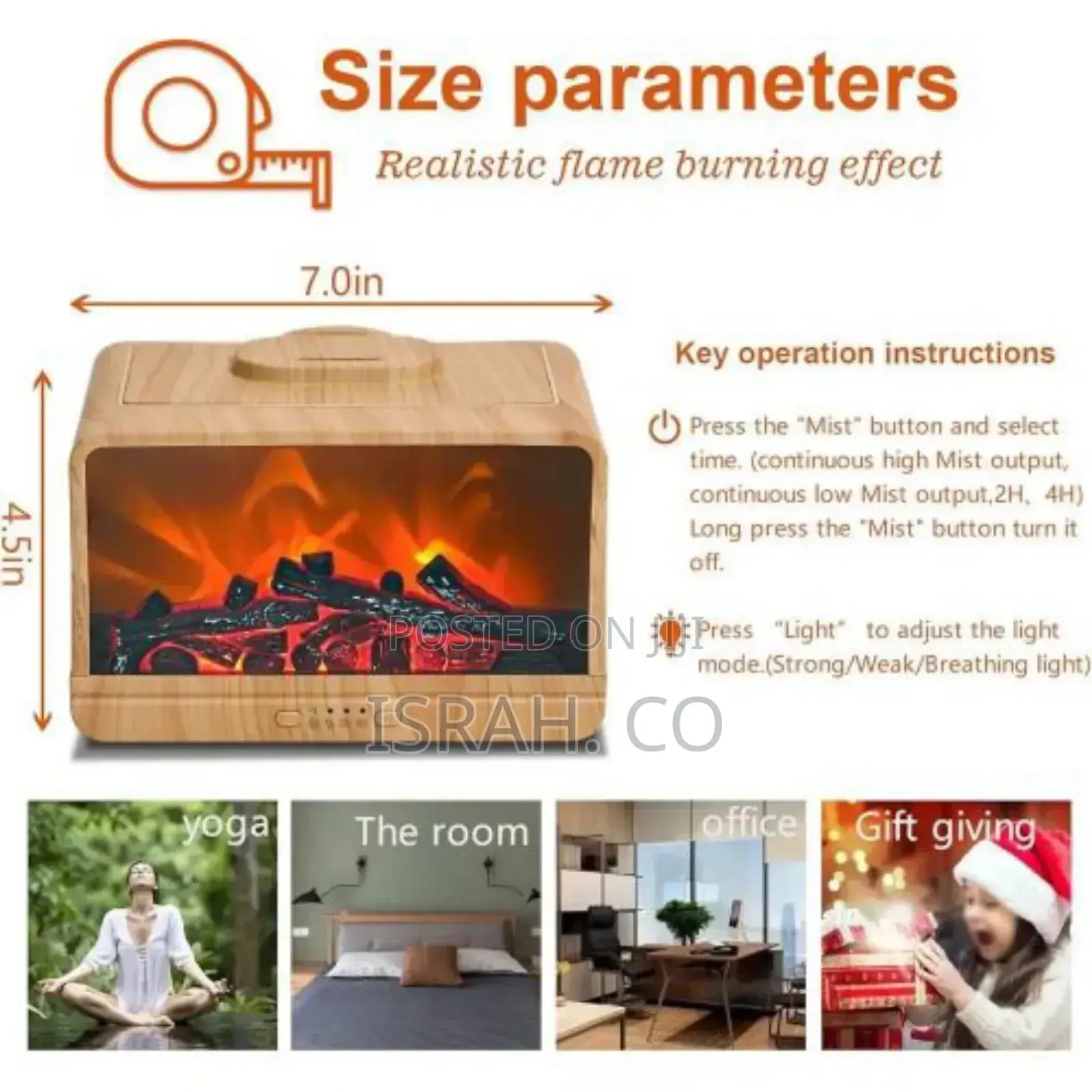 Ultrasonic Cool Mist Humidifier Wax Melt Warmer PTC Coolmist