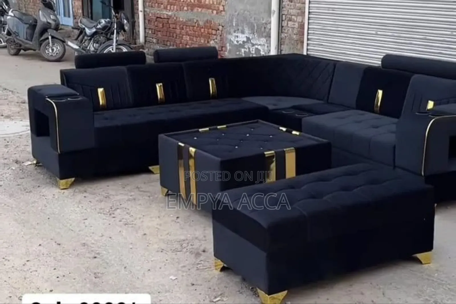 Sofa Black Double Hh
