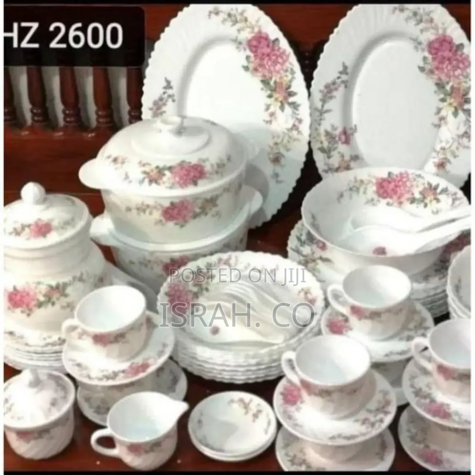 72 Pieces Flowered Opalware Dinner Set