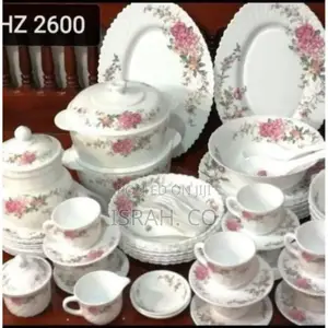 72 Pieces Flowered Opalware Dinner Set