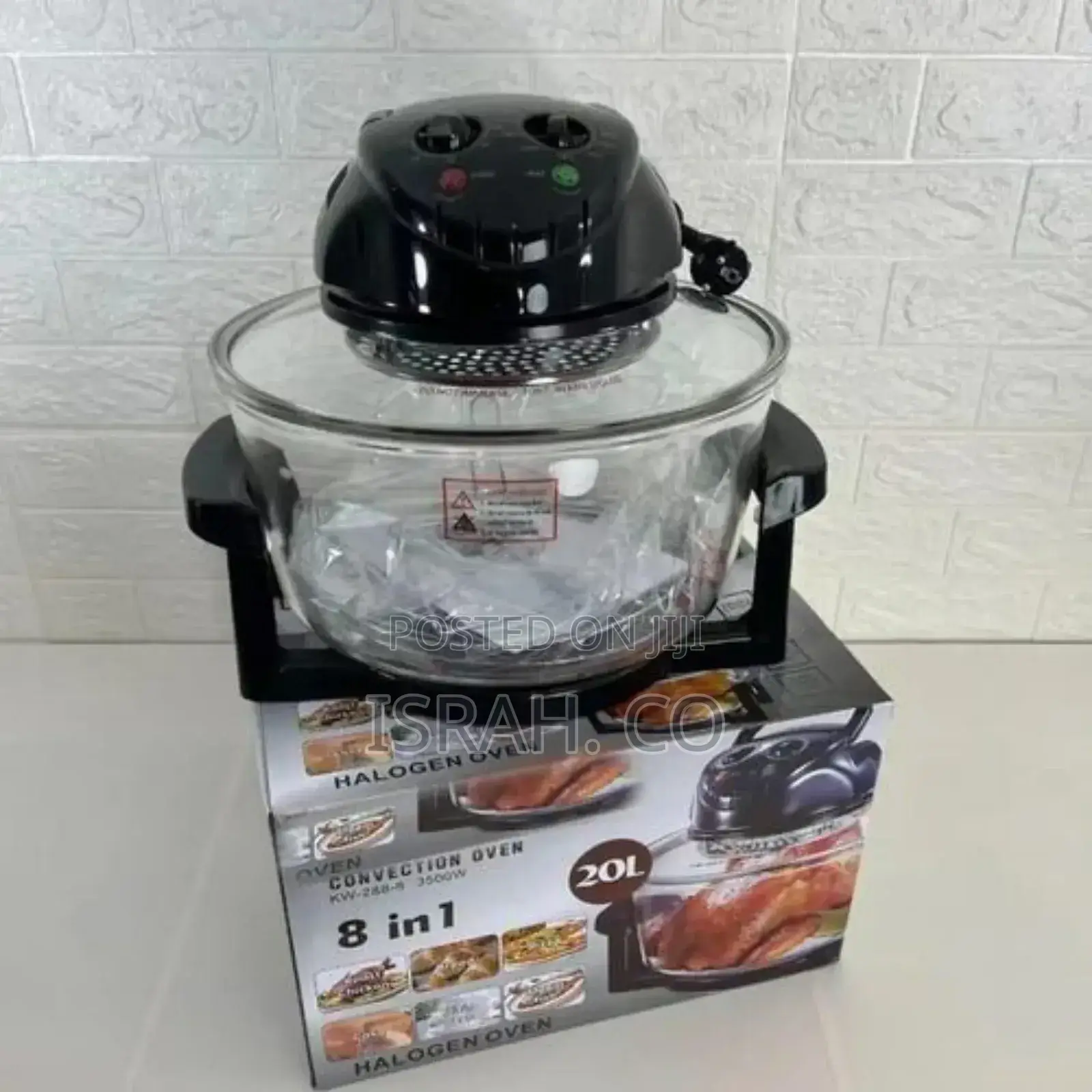 20litre - 8 in 1 Glass Turbo Convection Halogen Oven,