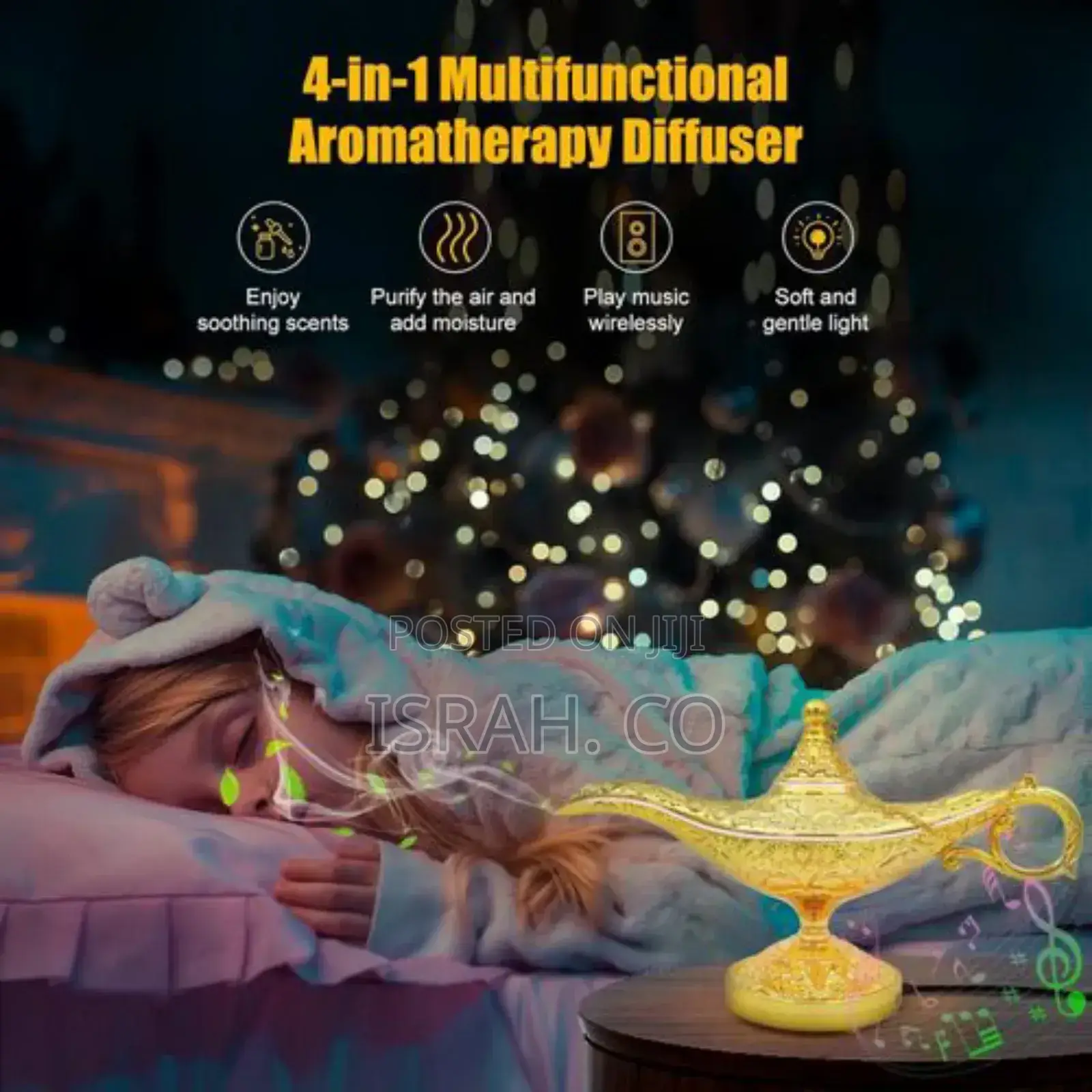4 in 1 Decorative Aromatherapy Oil Diffuser, Aladdin